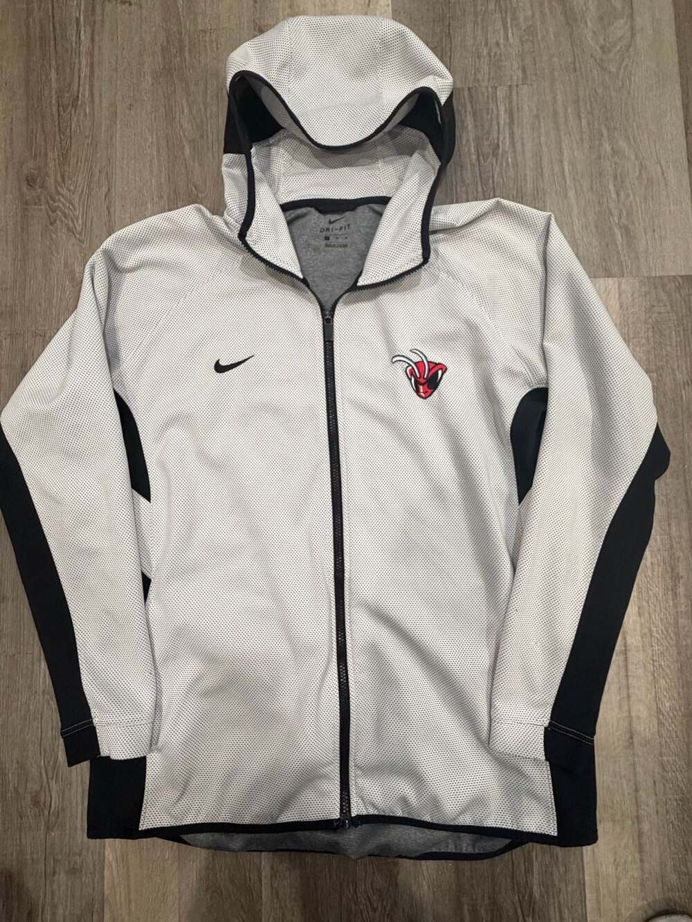 Nike Dri-FIT Full-Zip Hoodie Size XL White Black